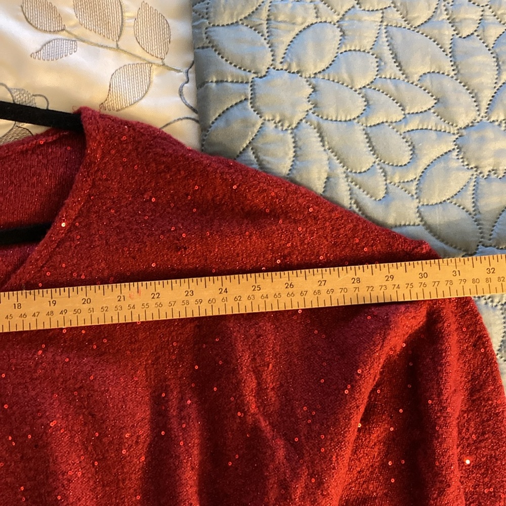 Ebri size 3X red sequin sweater - Picture 4 of 5